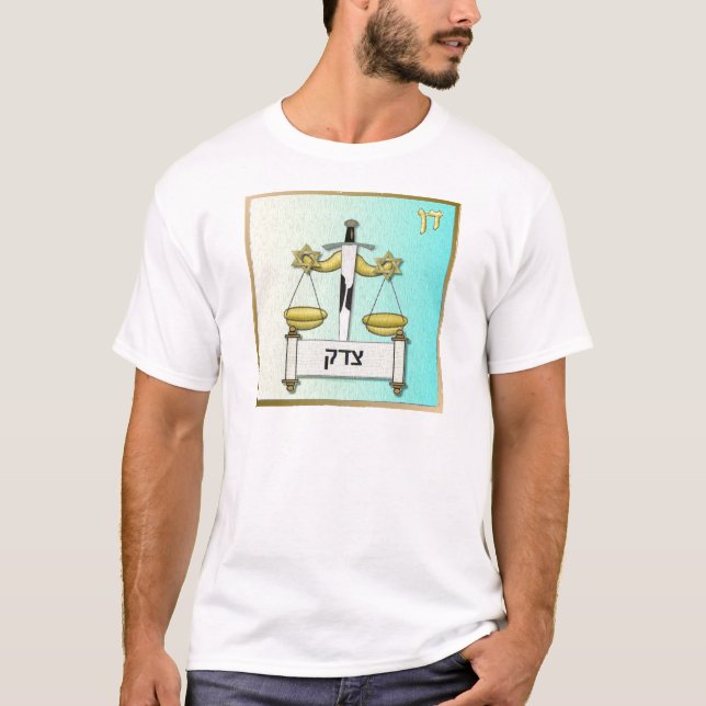Judaika 12 Stämme Israel Dan Art T-Shirt (Vorderseite)
