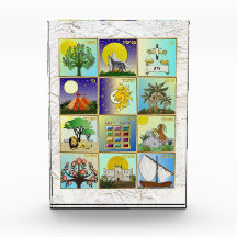 Judaika 12 Stämme Israels Art Akrylblock