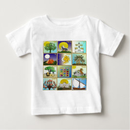 Judaika 12 Stämme von Israel Art Panels Baby T-shirt