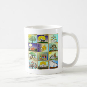 Judaika 12 Stämme von Israel Art Panels Kaffeetasse