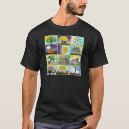 Judaika 12 Stämme von Israel Art Panels T-Shirt
