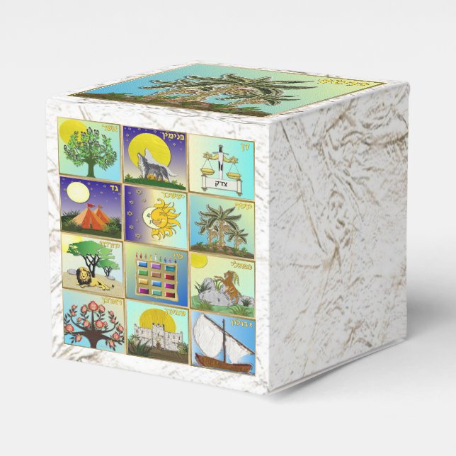 Judaika 12 Stämme von Israel Joseph Gevor Box Geschenkschachtel (Vorderseite)