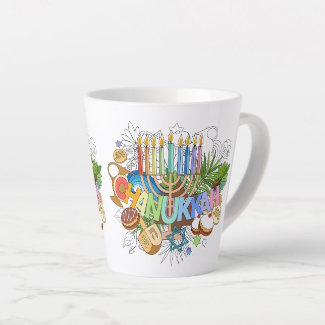 Judaika - Chanukah Latte Tasse - Software (Rechte Ecke)