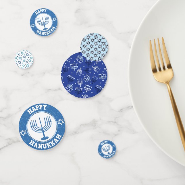 Judaika - Chanukah Tableware - Confetti - Büffet Konfetti (Gruppe)