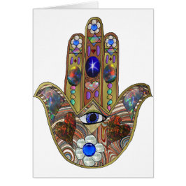 Judaika Hamsa Hört Blume Opal Art Print