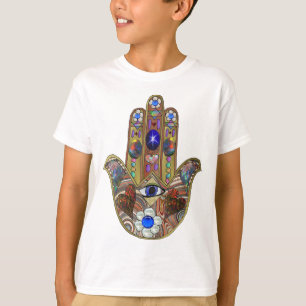 Judaika Hamsa Hört Blume Opal Art Print T-Shirt