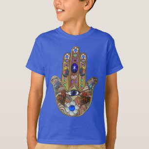 Judaika Hamsa Hört Blume Opal Art Print T-Shirt