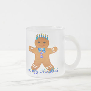Judaika Hanukkah Gingerbread Man Menorah Mattglastasse