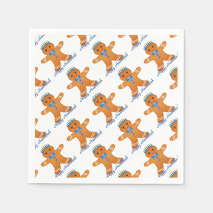 Judaika Hanukkah Gingerbread Man Menorah Serviette