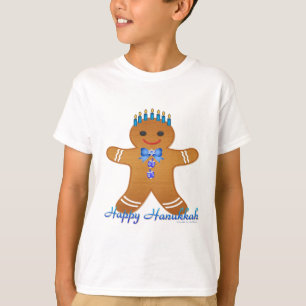 Judaika Hanukkah Gingerbread Man Menorah T-Shirt