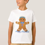 Judaika Hanukkah Gingerbread Man Menorah T-Shirt<br><div class="desc">You are viewing The Lee Hiller Designs Collection of Home and Office Decor,  Apparel,  Gifts and Collectibles. The Designs inklusive Lee Hiller Fotogray and Mixed Media Digital Art Collection. You can view her Nature fotogray at http://HikeOurPlanet.com/ and follow her hiking blog within Hot Springs National Park.</div>