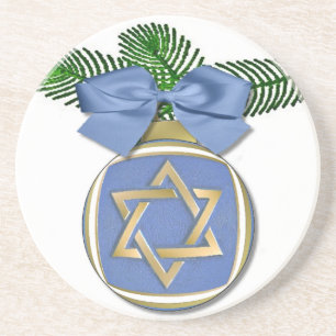 Judaika Hanukkah Stern von David Ornament Print Getränkeuntersetzer