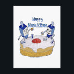 Judaika Happy Hanukkah Dancing Dreidels Doughnut Feiertagspostkarte<br><div class="desc">You are viewing The Lee Hiller Designs Collection of Home and Office Decor,  Apparel,  Gifts and Collectibles. The Designs inklusive Lee Hiller Fotogray and Mixed Media Digital Art Collection. You can view her Nature fotogray at http://HikeOurPlanet.com/ and follow her hiking blog within Hot Springs National Park.</div>
