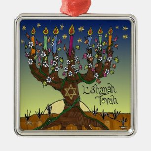 Judaika L'shanah Tovah Baum des Lebens Ornament