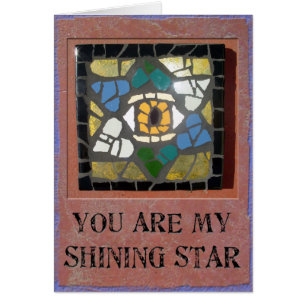 Judaika: Mosaik-Herz-Davidsstern Mit bösem Blick