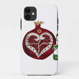 Judaika Pomegranate Heart Hanukkah Rosh Hashanah Case-Mate iPhone Hülle
