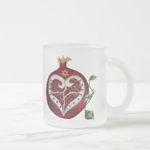 Judaika Pomegranate Heart Hanukkah Rosh Hashanah Mattglastasse