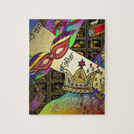 Judaika Purim Esther Celebration Art Print Puzzle
