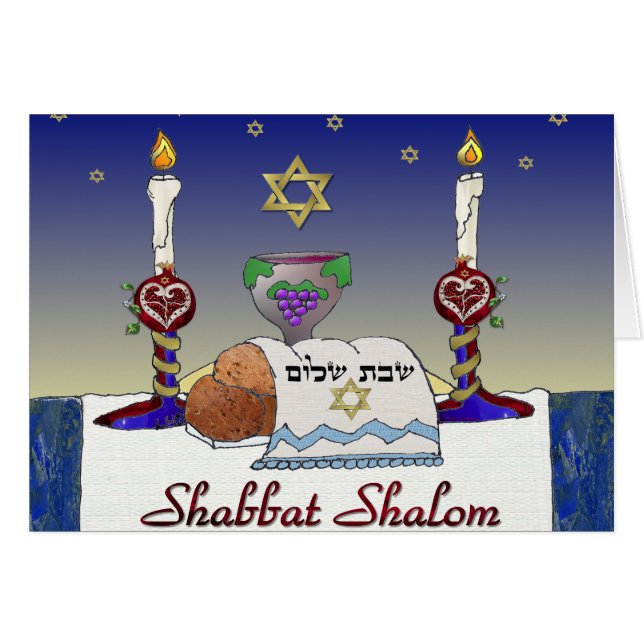 Judaika Shabbat Shalom Art Print (Vorderseite (Horizontal))