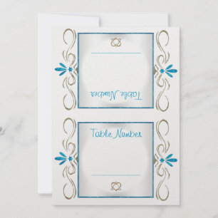 Judaism Schnörkel (Tischnummer Cards) Einladung