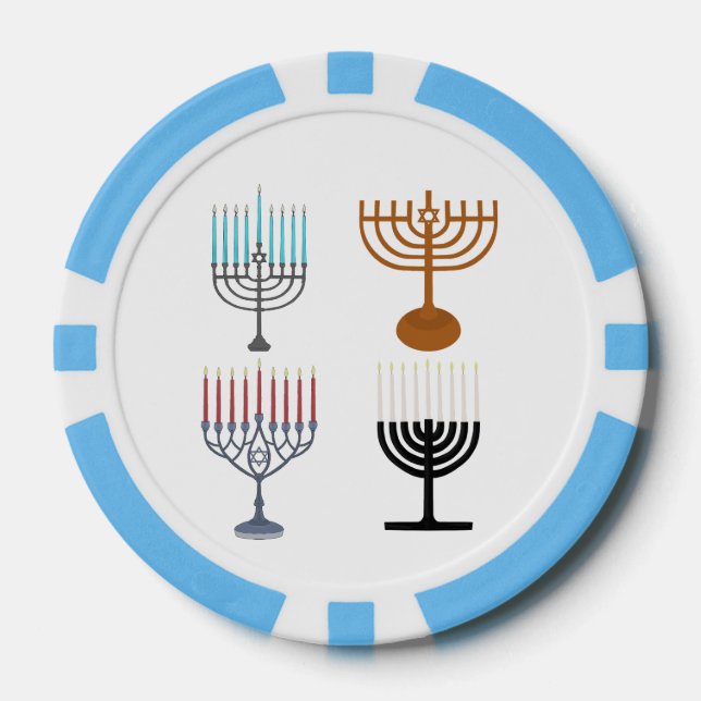 Judaismus-Religion des Hanukkah Pokerchips (Vorderseite)