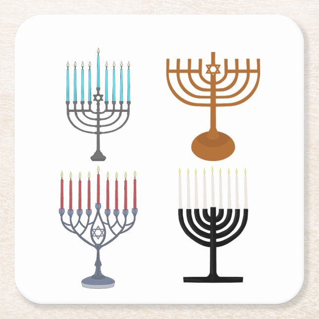 Judaismus-Religion des Hanukkah Rechteckiger Pappuntersetzer (Vorderseite)
