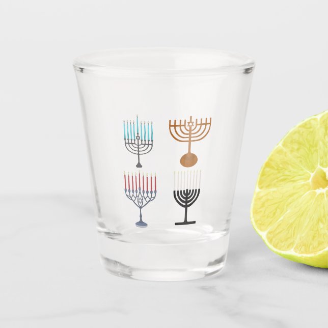Judaismus-Religion des Hanukkah Schnapsglas (Vorderseite)