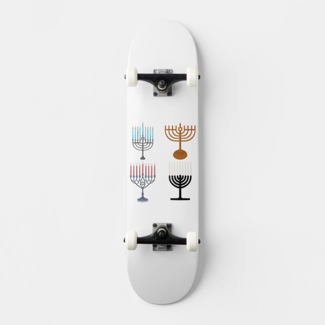 Judaismus-Religion des Hanukkah Skateboard (Vorderseite)