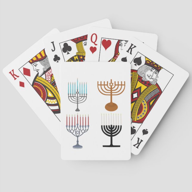 Judaismus-Religion des Hanukkah Spielkarten (Rückseite)