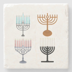 Judaismus-Religion des Hanukkah Steinuntersetzer
