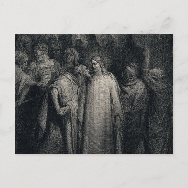 Judas Kiss von Gustave Dore Postkarte (Vorderseite)