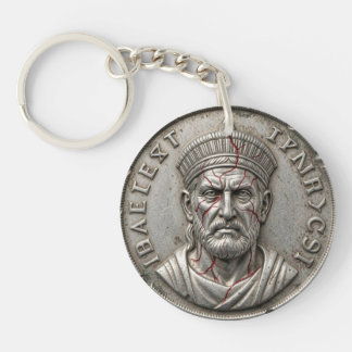 Judas verfluchtes Münzanhänger – Zion‑7 Tyrier-Sch Schlüsselanhänger