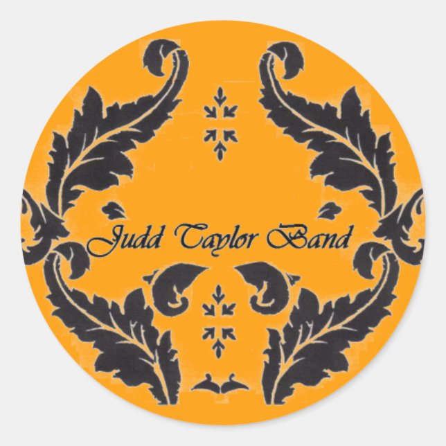 JUDD TAYLOR LEAF-LOGO RUNDER AUFKLEBER (Vorderseite)