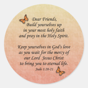 Jude 1:20-21 ~ Heiliger Glaube Runder Aufkleber