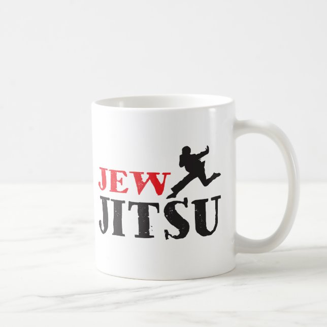Jude Jitsu - lustiger jüdischer Spaß Tasse (Rechts)