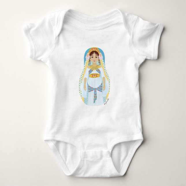 Jude, Königin Esther Matryoshka Baby Bodysuit Baby Strampler (Vorderseite)