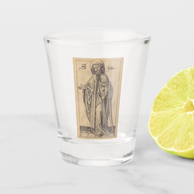 Jude Thaddaeus, der Apostel und Bruder Jesu Schnapsglas (Vorderseite)