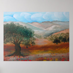 Judea Hills, Ben Shemen Forest, Israel. Poster