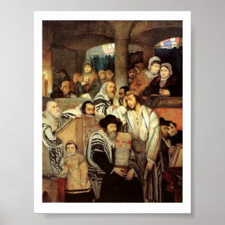 Juden beten auf jüdischem Poster Print