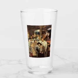 Juden, die in der Synagoge auf Jom Kippur beten Glas