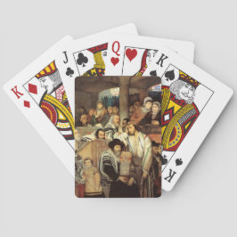 Juden, die in der Synagoge auf Jom Kippur beten Spielkarten