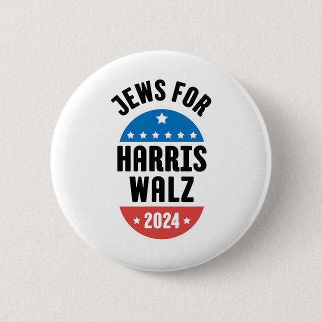Juden für Harris Wheimer 2024 Button (Vorderseite)