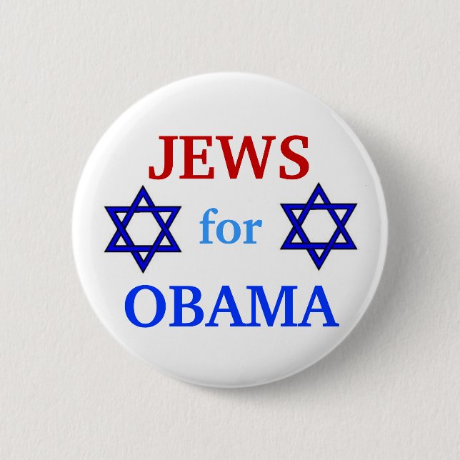 Juden für Knopf Obama 2012 Button (Vorderseite)