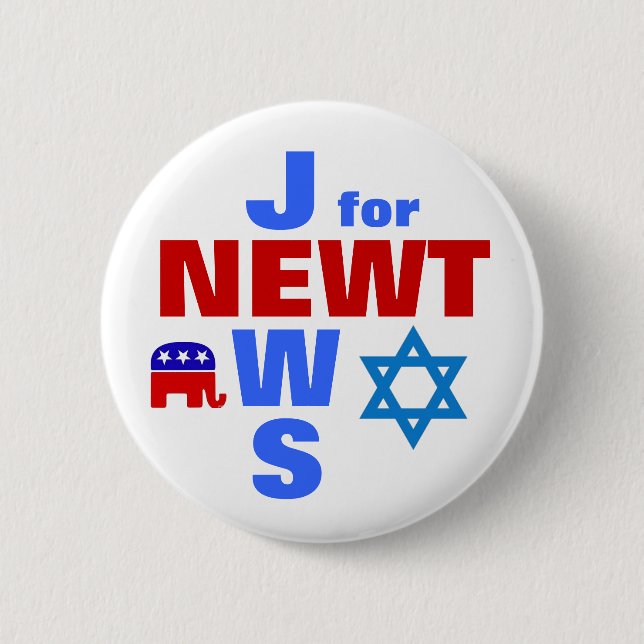 Juden für Newt Button (Vorderseite)