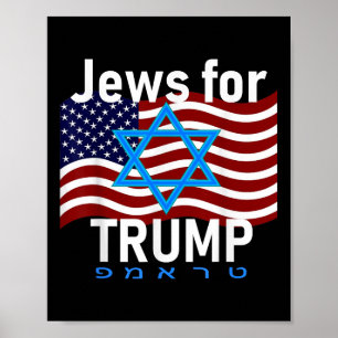 Juden für Trump - amerikanische Flaggenstern von D Poster