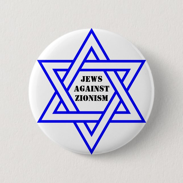 Juden gegen Zionismus Button (Vorderseite)