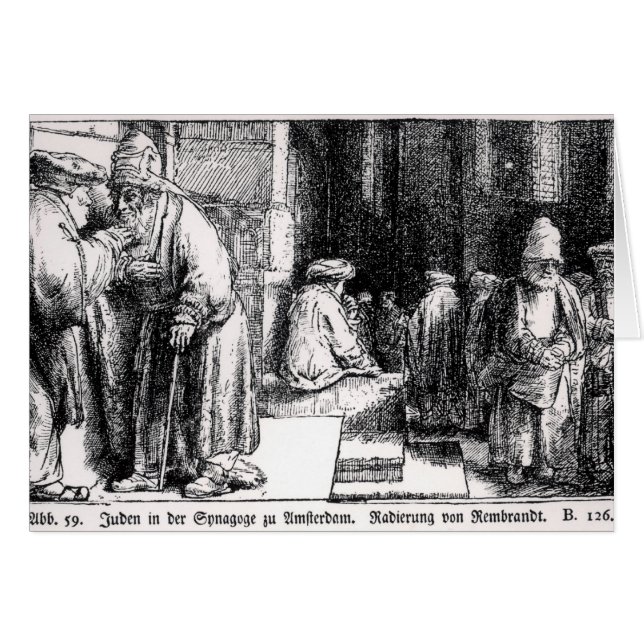 Juden in der Synagoge in Amsterdam (Vorderseite (Horizontal))