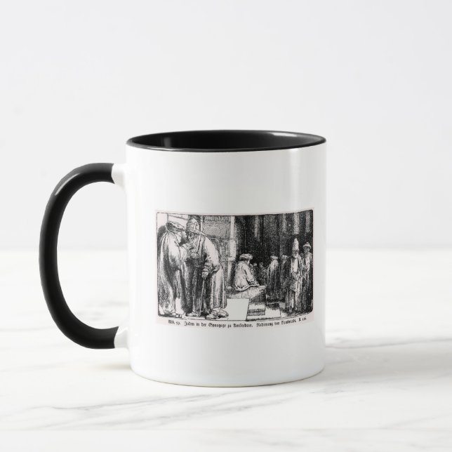 Juden in der Synagoge in Amsterdam Tasse (Links)