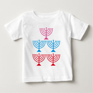 Juden Jüdische Menorah funkeln Kronleuchter Baby T-shirt