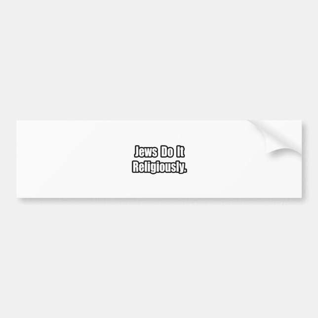 Juden tun es religiös autoaufkleber (Vorne)
